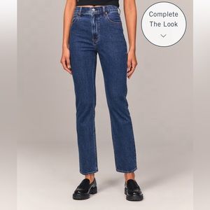 Abercrombie Ultra High Rise Ankle Straight Jean (long)